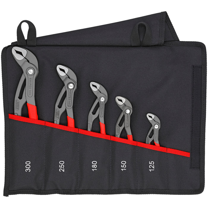 KNIPEX 5-Piece Pliers Cobra Set in Tool Roll