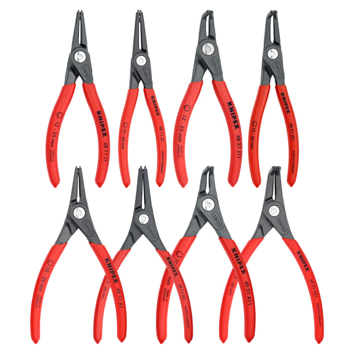 KNIPEX 8-Piece Precision Circlip Pliers Set