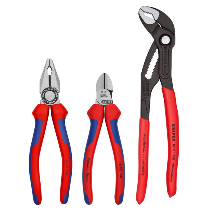 KNIPEX 3-Piece Bestseller Pliers Set in Plastic Deep Drawn Tray