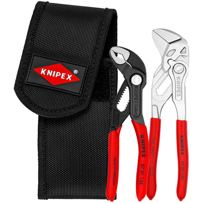 KNIPEX 2-Piece Mini Pliers in Belt Pouch - Cobra and Pliers Wrench