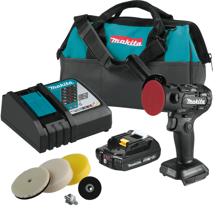 Makita Lithium‑Ion Sub-Compact Brushless Cordless 3" Polisher / 2" Sander