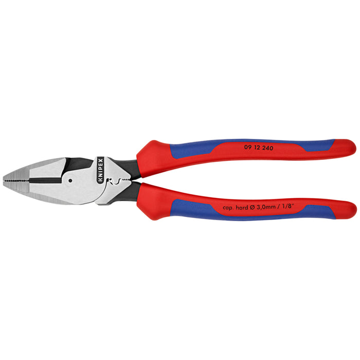 KNIPEX 9-1/2" Ultra-High Leverage Lineman's Pliers with Fish Tape Puller and Crimper