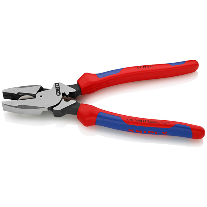 KNIPEX 9-1/2" Ultra-High Leverage Lineman's Pliers with Fish Tape Puller and Crimper