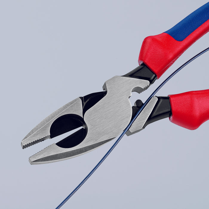 KNIPEX 9-1/2" Ultra-High Leverage Lineman's Pliers with Fish Tape Puller and Crimper