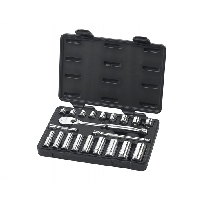 21 Pc. 3/8" Drive SAE Socket Set (Standard/Deep)