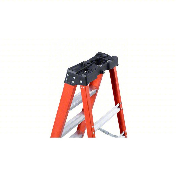 LOUISVILLE Stepladder: 12 ft Ladder Size, Fiberglass, 375 lb Load Capacity, 49 lb Wt