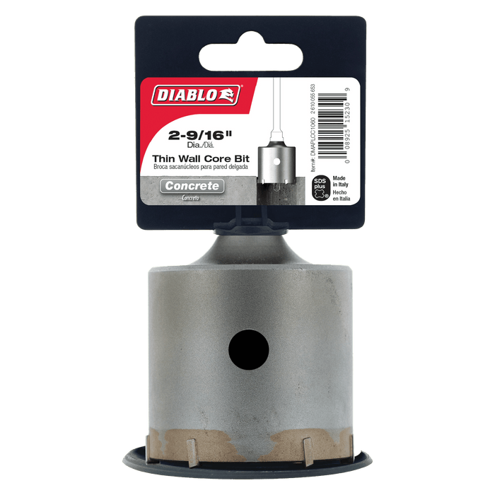 Diablo 2-9/16" SDS-Plus Carbide Tipped Thin Wall Core Bit