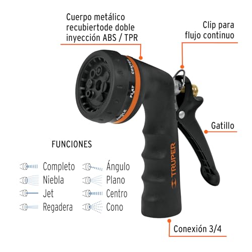 Truper Grip PR-208 Metal Hose Nozzle