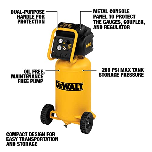 DeWALT 225 PSI 15-Gallon 120V Electric Wheeled Portable Workshop Compressor