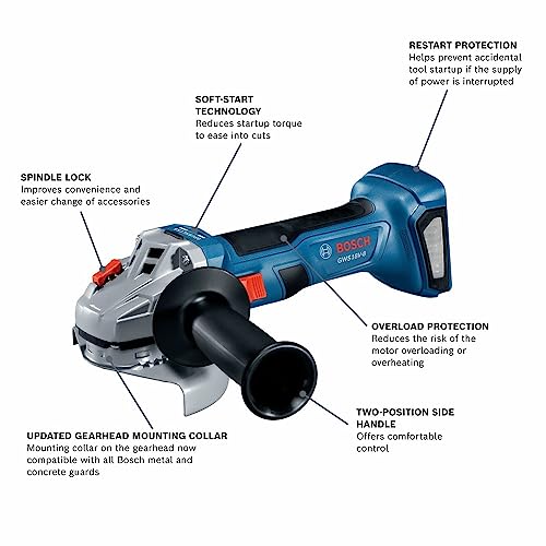 Bosch 18V Brushless 4-1/2 In. Angle Grinder with Slide Switch (Bare Tool)