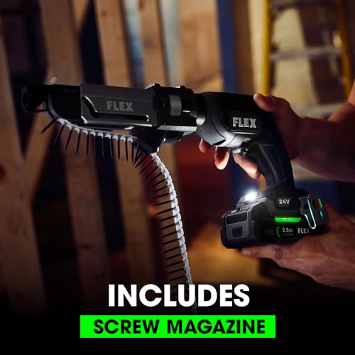 FLEX 24V Brushless Cordless 2-Tool Combo Kit: Drywall Screw Gun and Cut Out Tool