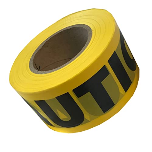 Cordova Pro Pack Yellow Caution Barricade Tape, 3 in. x 1000 ft. Roll, 12-Pack