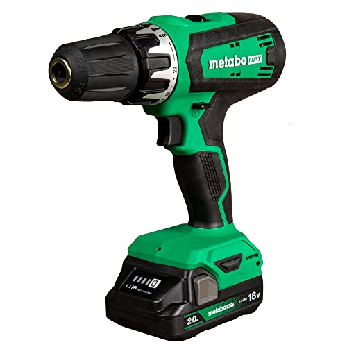 Metabo HPT 18V Multi-Volt Hammer Drill and Impact Driver Combo Kit | Cordless | 2-2.0Ah Li-Ion Batteries w/Fuel Gauge | Lifetime Tool Warranty | KC18DFX