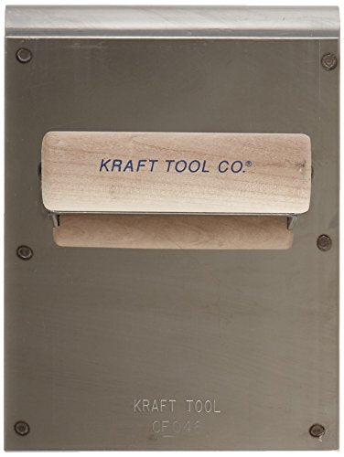 Kraft Tool Stainless Steel Hand Edger/Groover 1/2-Inch Radius with Wood Handle, 6 x 8-Inch