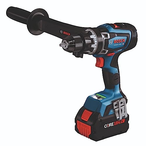 Bosch 18V 2-Tool Combo Kit with 1/2 In. Hammer Drill/Driver, 1/4 In. and 1/2 In. Two-In-One Bit/Socket Impact Driver, (1) CORE18V 8Ah Battery and (1) CORE18V 4Ah Battery