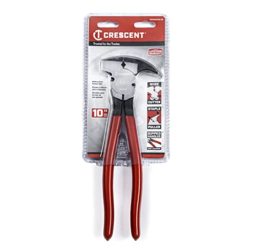 Crescent 10" Dipped Handle Heavy-Duty Solid Joint Fence Tool Pliers