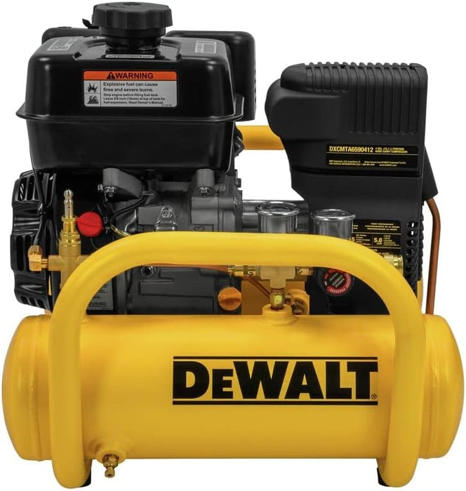 DeWALT 4 Gallon 155 PSI Kohler Gas Powered Oil-Free Portable Air Compressor