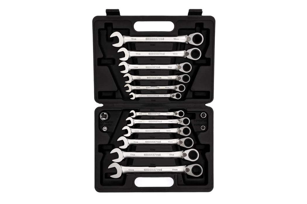 GEDORE 16 Piece Combination Ratchet Spanner Set 8-19mm