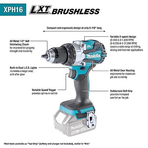 Makita 18V LXT Lithium-Ion Brushless Cordless 2-Pc. Combo Kit