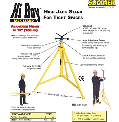 Sumner Hi Boy Jack Stand with Vee Head