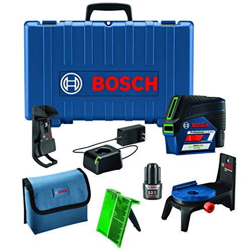 BOSCH 12V Max Connected Green-Beam Cross-Line Laser with Plumb Points