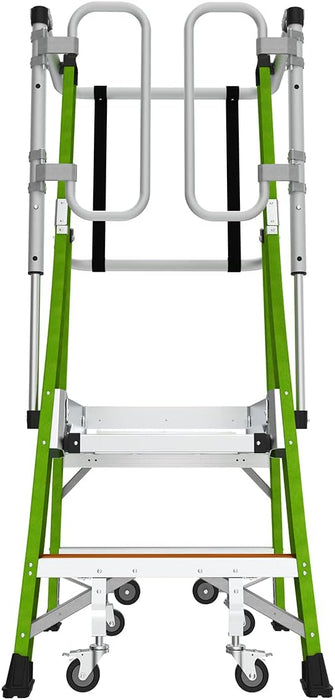 Little Giant Ladder Systems Safety Cage 2.0, M2, 2ft Enclosed Platform, Platform Ladder, Fiberglass, Type 1AA, 375 lbs Weight Rating, (19702)