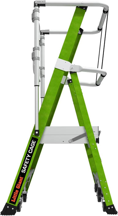 Little Giant Ladder Systems Safety Cage 2.0, M2, 2ft Enclosed Platform, Platform Ladder, Fiberglass, Type 1AA, 375 lbs Weight Rating, (19702)