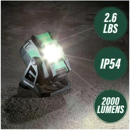 Metabo HPT 18V Multi-Volt Work Light | Cordless | 2000 Lumen LED | UB18DBQ4 (Bare Tool)