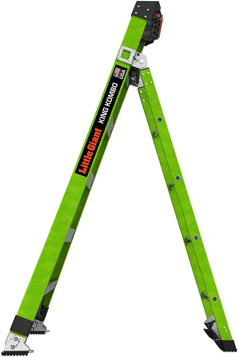 Little Giant Ladder Systems 13906-074 King Kombo 3-in-1 Ladder, 6 Ft, Green