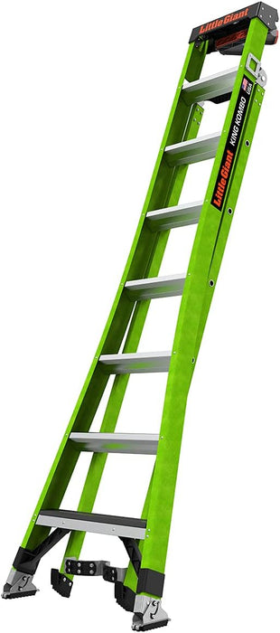 Little Giant Ladder Systems 13908-074 King Kombo 3-in-1 Ladder, 8 Ft, Green