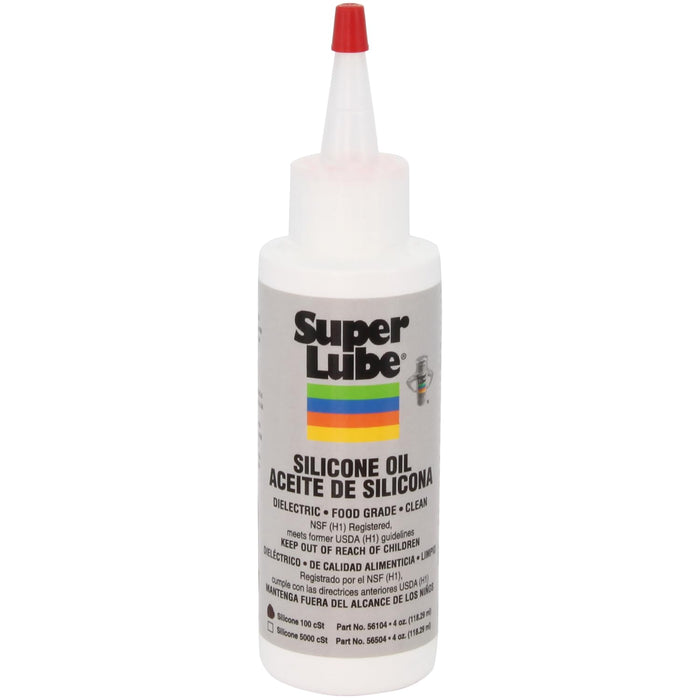 Super Lube Silicone Oil High & Low Temp CST (Clear, 4oz Bottle) | NSF Certified Food Grade & Clean | High and Low Temp Stable