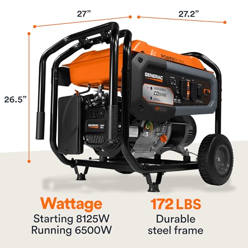 Generac 6,500-Watt Portable Generator GP6500 (Model 7683)