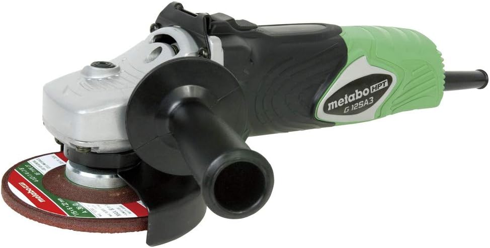 Metabo HPT Angle Grinder, 4-1/2 In., 8-Amp, AC/DC, Top Switch (G12SA3)