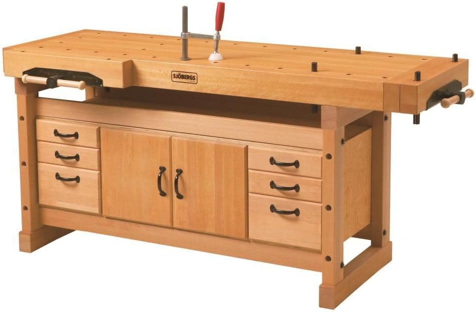 Sjobergs Professional Elite 2000 European Beech Workbench & SM04 Storage Cabinet Package, SJO-66922K