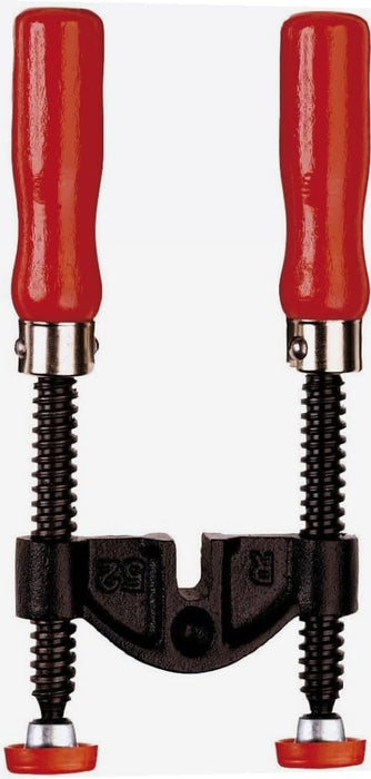 Bessey KT5-2 Edge clamp with two wooden handle, Black/Red/Silver