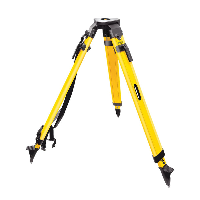 Surveying Tripod, Fiberglass Tripod with 5/8-11 Flat Head and Quick Clamp