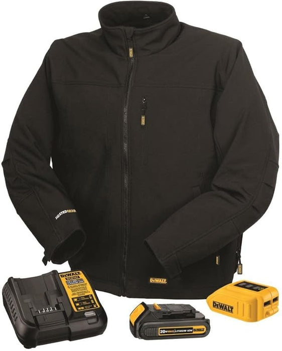 DEWALT Men's (DCHJ060ABD1-2X) Heated Soft Shell Jacket Kit Black 2-XLarge