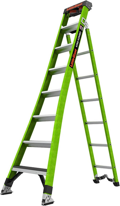 Little Giant Ladder Systems 13908-074 King Kombo 3-in-1 Ladder, 8 Ft, Green