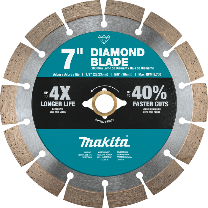 Makita 7" Diamond Blade, Segmented, General Purpose