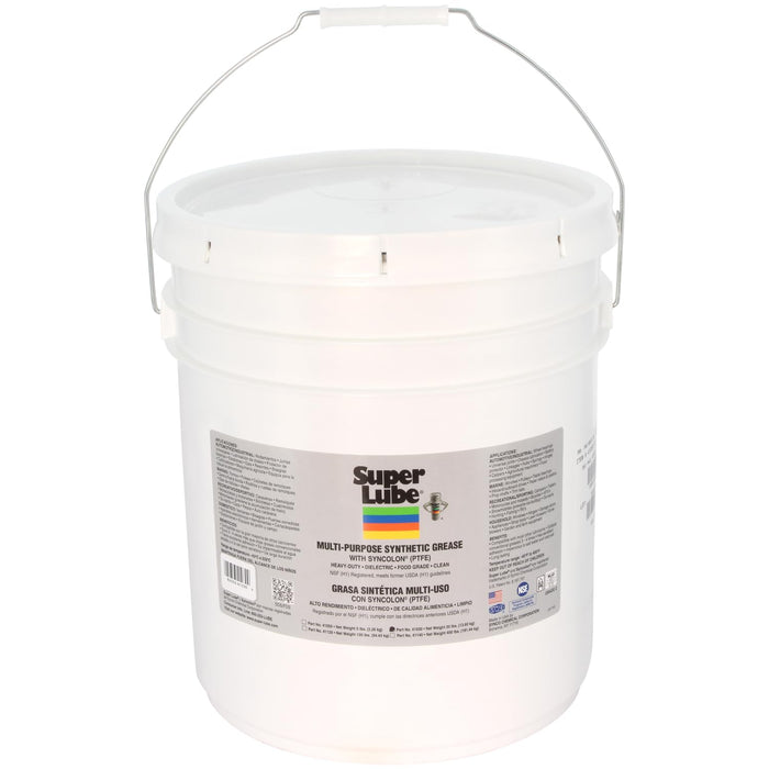 Super Lube Synthetic Grease (NLGI 2), 30 lb Pail, Translucent White