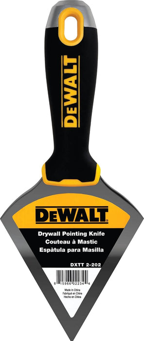 DeWALT (DXTT-2-202) Pointing Putty Knife| Stainless Steel w/Black Nylon Handle