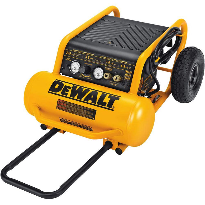 DeWALT 1.6 Hp Continuous 200 Psi, 4.5 Gallon Compressor, 17" x 33.75" x 24.5"