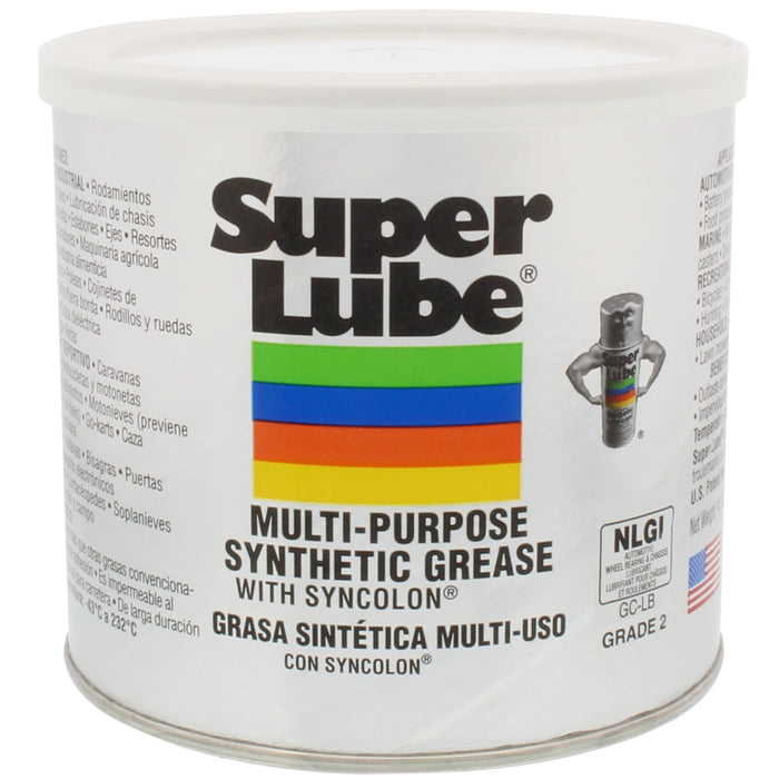 Super Lube Synthetic Grease (NLGI 2), 14.1 oz Canister, Translucent White