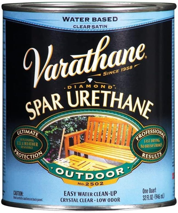 Rust-Oleum Ultimate Spar Urethane Water Based, Quart, Satin Finish 32 Fl Oz (Pack of 1)