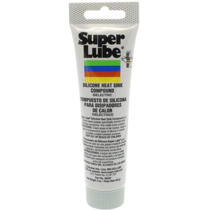 Super Lube Silicone Heat Sink, 3 oz Tube, White