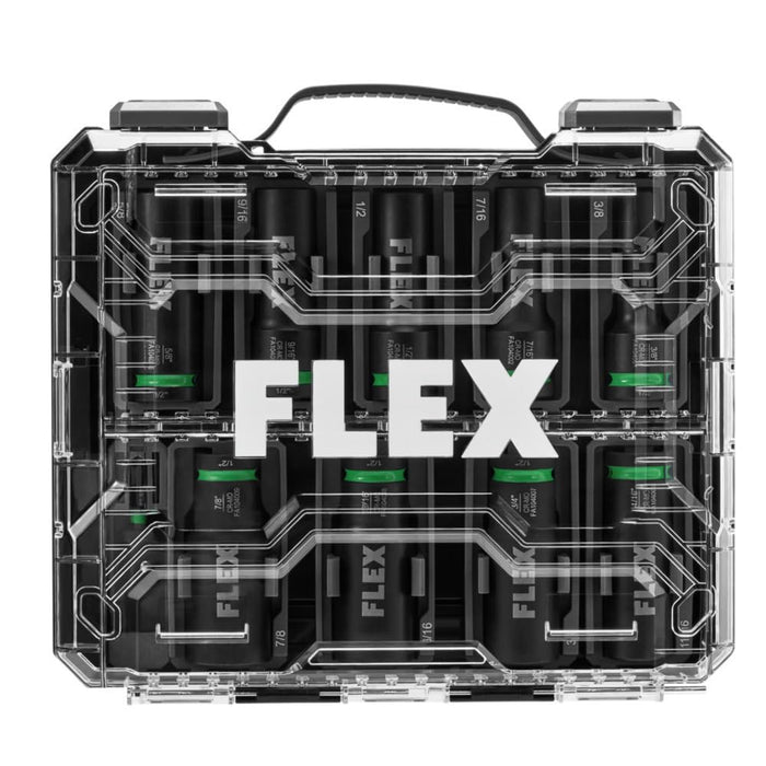 FLEX STACK PACK 10-Piece Thin Wall Deep Well 6-Point 1/2-Inch Drive Impact Nut Socket Set