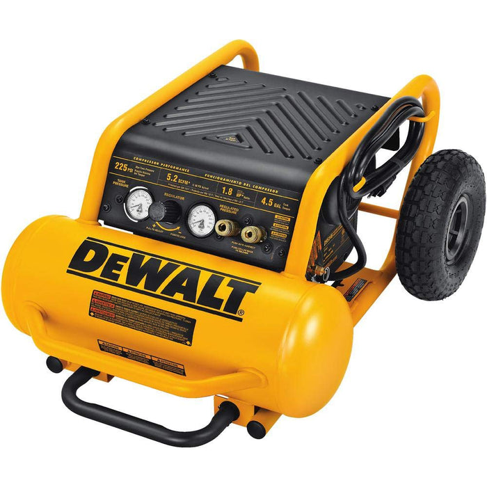 DeWALT 1.6 Hp Continuous 200 Psi, 4.5 Gallon Compressor, 17" x 33.75" x 24.5"