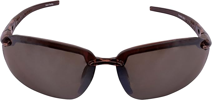 Radians 29117 Crossfire Brown Safety Glasses, Scratch-Resistant, Frameless