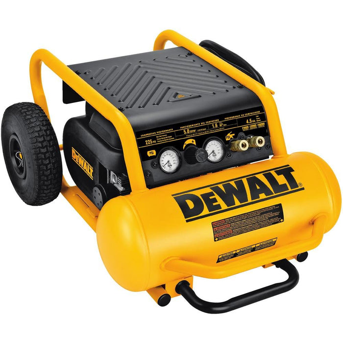 DeWALT 1.6 Hp Continuous 200 Psi, 4.5 Gallon Compressor, 17" x 33.75" x 24.5"