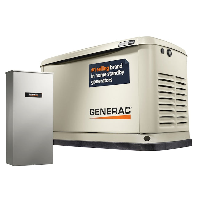 Generac Guardian 24,000-Watt (LP)/21,000-Watt (NG) Air-Cooled Whole House Generator with Wi-Fi and 200-Amp Transfer Switch